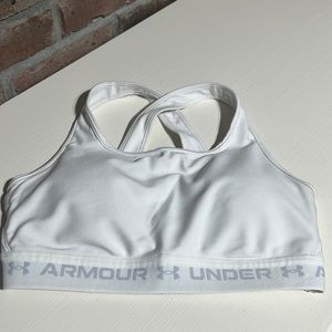 White Under Armour sports bra